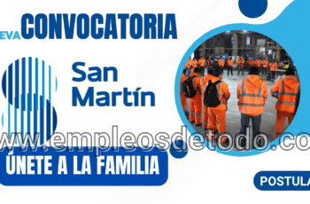 Empresa del sector Minería y Construcción, San Martín, requiere nuevo personal