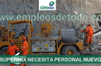 Oferta de empleo laboral para empresa Supermix