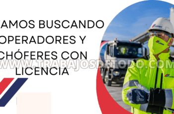 Se buscan choferes responsables y operadores para comenzar