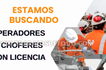 Choferes operadores responsables para rubro minero