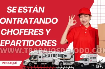 Convocatoria para choferes para reparto que tengan disponibilidad